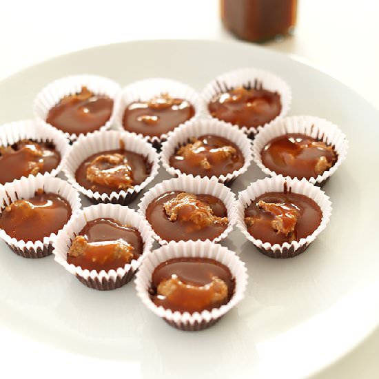 Bourbon Caramel Almond Butter Cups