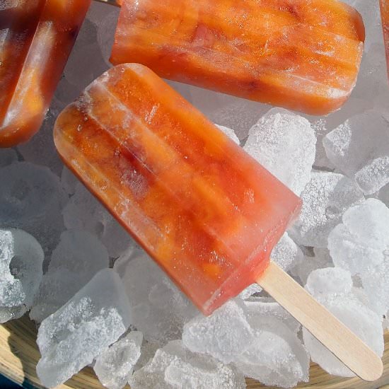 Peach & Rose Popsicles