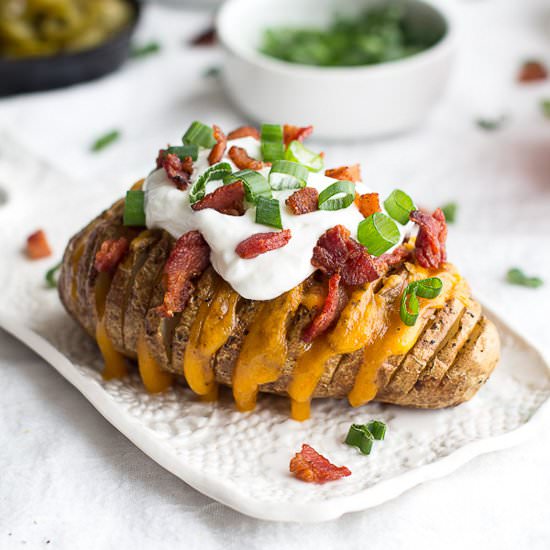 Loaded Hasselback Potatoes