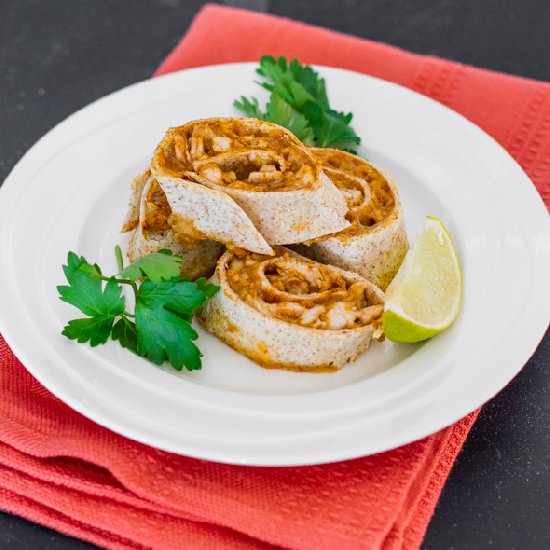 Chicken Enchilada Roll Ups