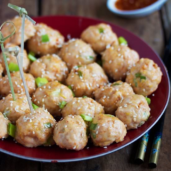 Light Sesame Asian Meatballs