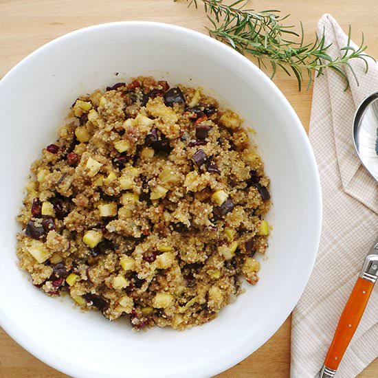 Quinoa with Eggplant and Apple