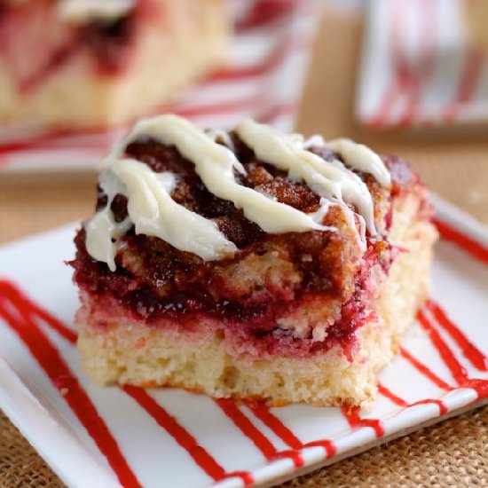 Raspberry Cobbler Cake