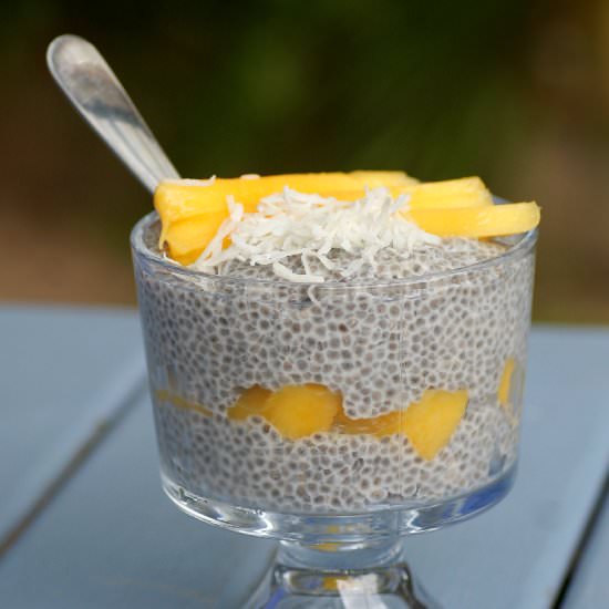 Mango and Coconut Chia Pudding