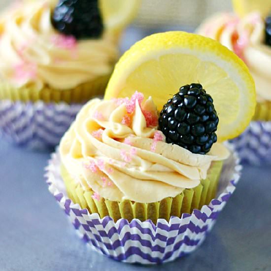 Lemon Blackberry Cupcakes