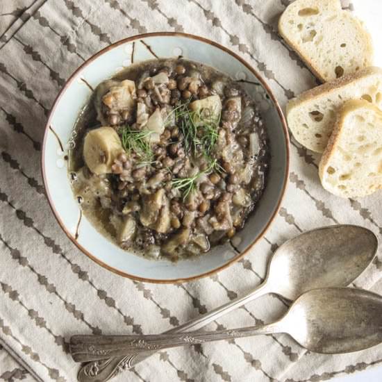 Lentil Parsnip and Fennel Soup