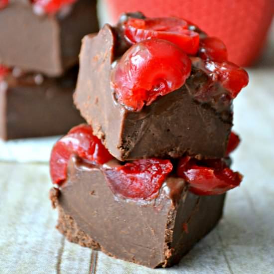 Chocolate Cherry Cordial Fudge