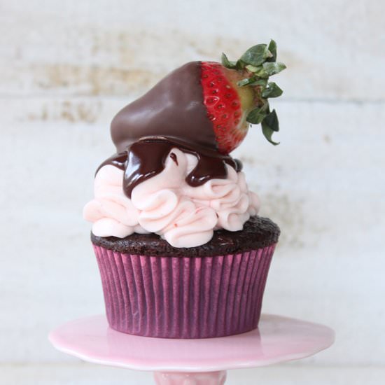 Chocolate Strawberry Cupcakes