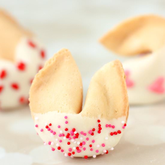 White Chocolate Fortune Cookies