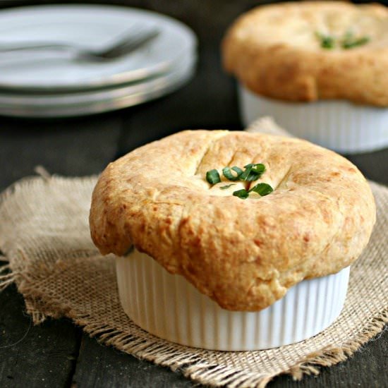 Veggie Pot Pie with a Cheesy Crust