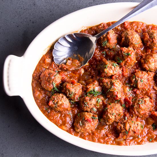 Saucy Beef and Lamb Meatballs
