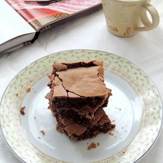 Brownie with coffee