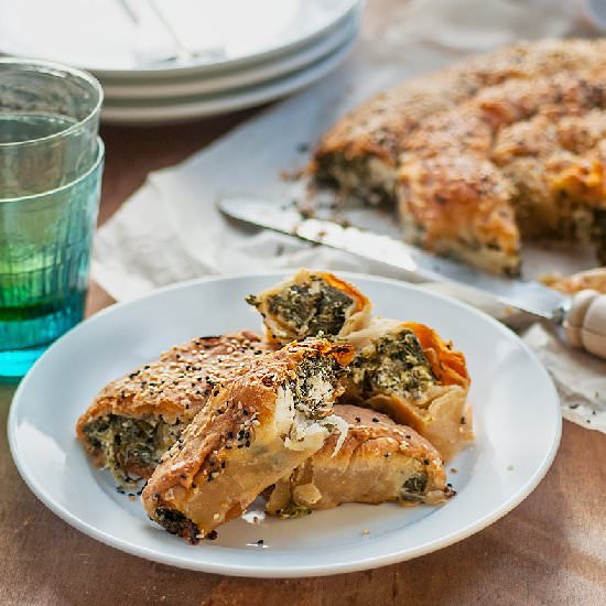 Spanakopita with homemade phyllo