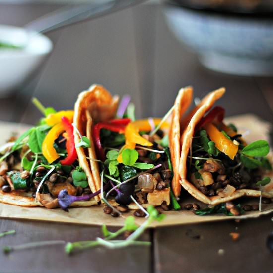 Happy Tacos with Avocado Sauce