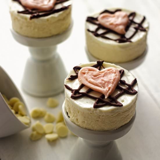 Mini White Chocolate Cheesecakes
