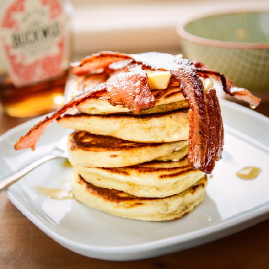 Marscarpone and Honey Pancakes