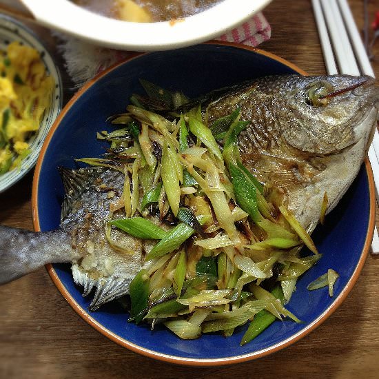 Pan-Fried Rabbit Fish with Leek