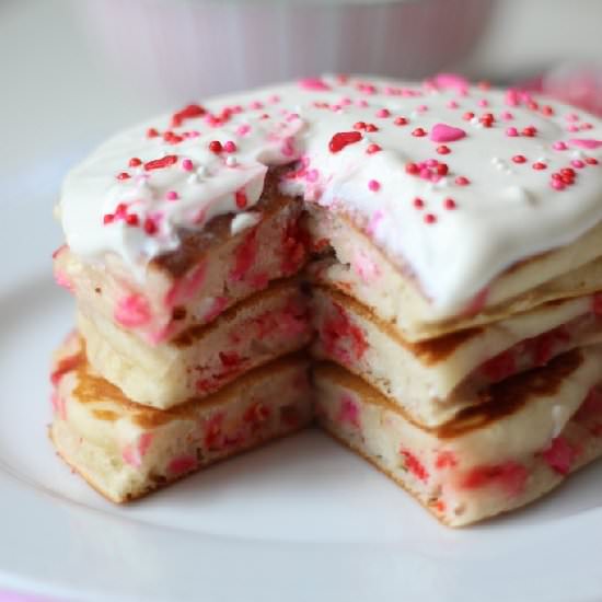 Valentine’s Funfetti Pancakes