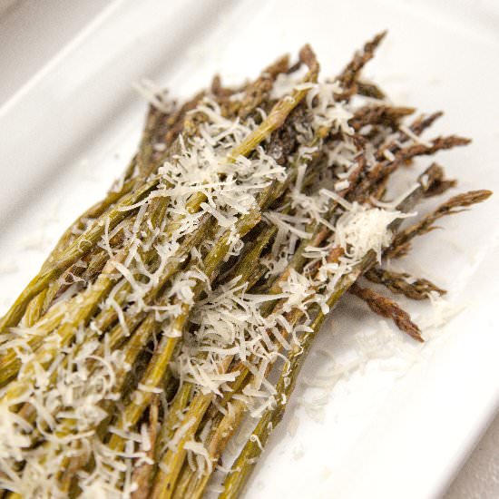 Roasted Asparagus with Gruyere