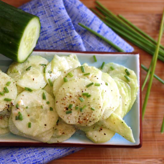 Creamy Vegan Cucumber Salad
