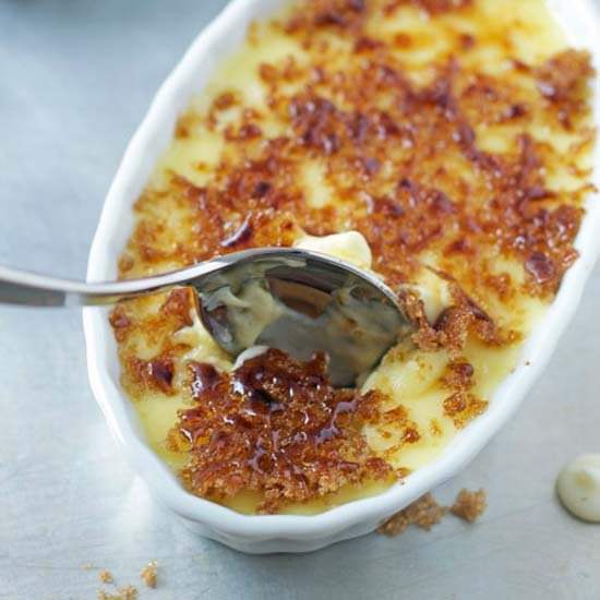 White Choc Strawberry Creme Brulee