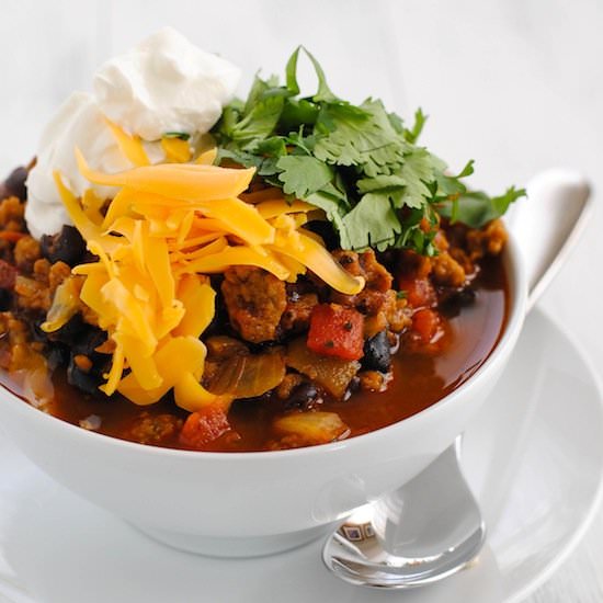 “Chorizo” & Bean Vegetarian Chili