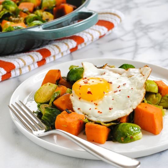 Sweet Potato & Brussels Hash