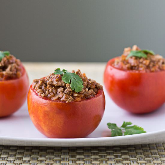 Beef Taco Stuffed Tomatoes