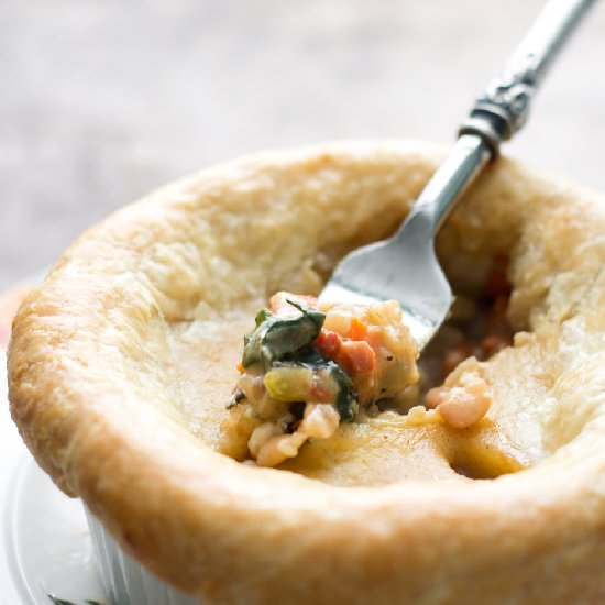 Pancetta & White Bean Pot Pies