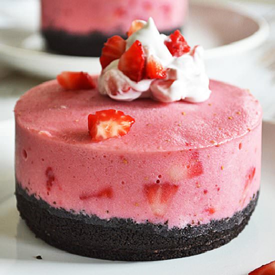 Strawberry Tofu Ice Cream Cake
