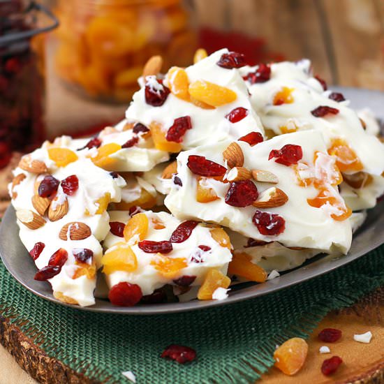 Fruit Jeweled White Chocolate Bark