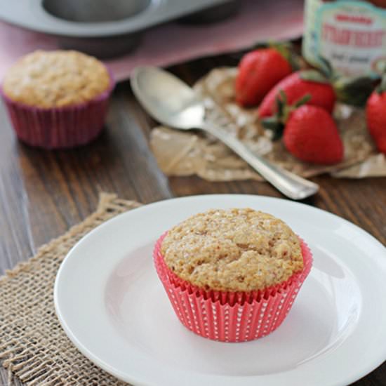 Strawberry vanilla muffins