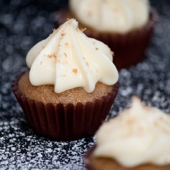 Chai White Chocolate Mini Cupcakes