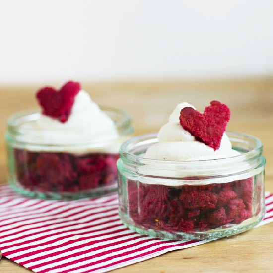 Red Velvet Heart Dessert