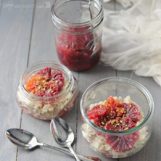 Rice Pudding with Blood Oranges