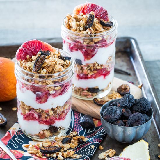 Vanilla Almond Fig Granola Parfait