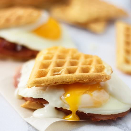 Heart Shaped Waffle Sliders