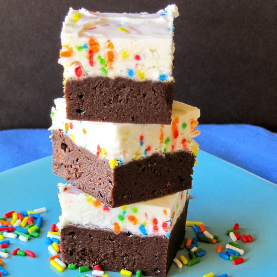 Brownies with Funfetti Frosting