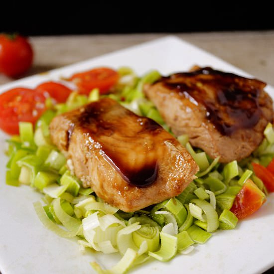 Stir Fried Teriyaki Salmon