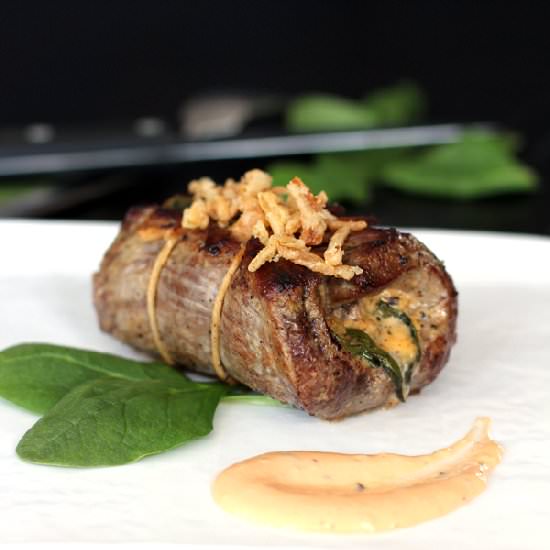 Onion Blossom Stuffed Flank Steak