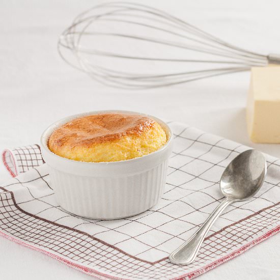 Tuscan Cheese Soufflé with Rose Pep