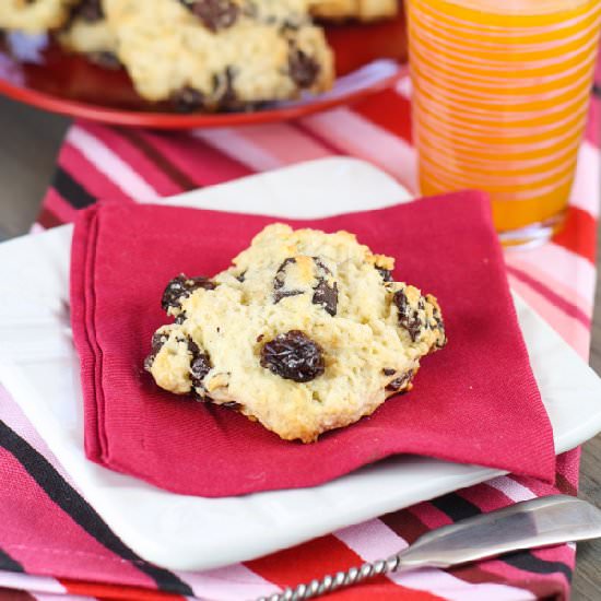 Dark Chocolate Cherry Scones
