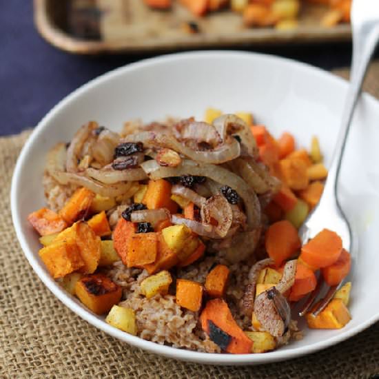 Moroccan Roasted Vegetable Pilaf