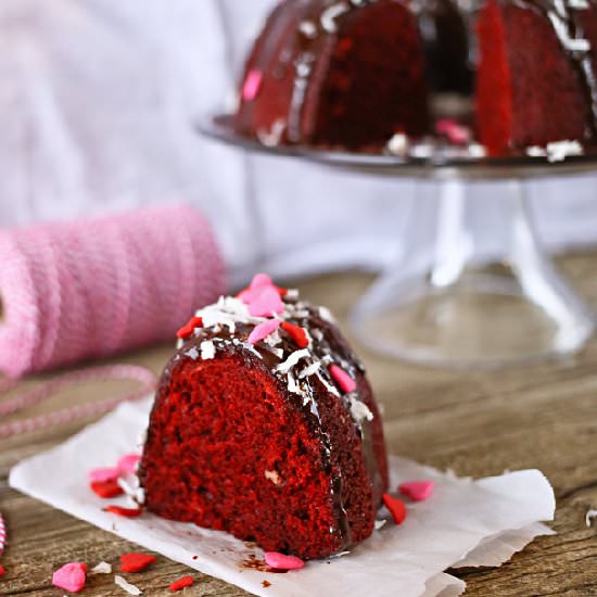 Red Velvet Cake w/ Kahlua Ganache