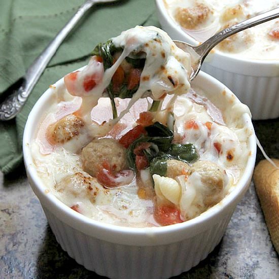 Chicken Parm Meatball Soup