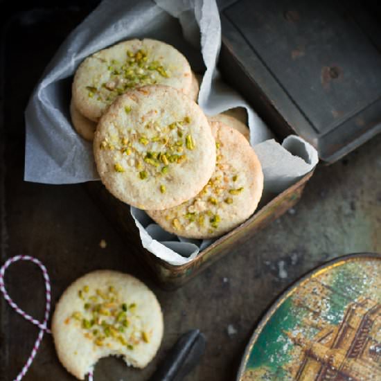 Indian Orange Shortbread Cookies