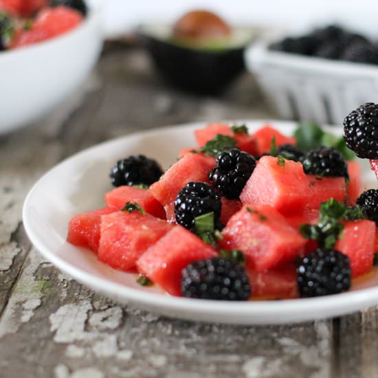 Watermelon Salad with Honey Mint