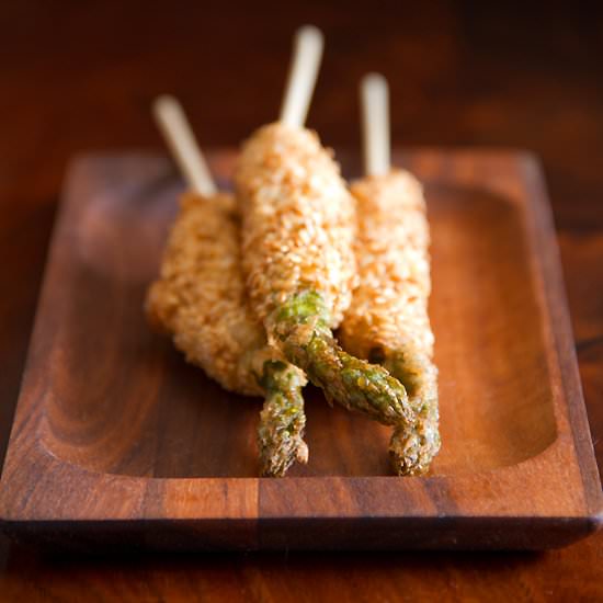 Sesame Pancetta Asparagus Sticks