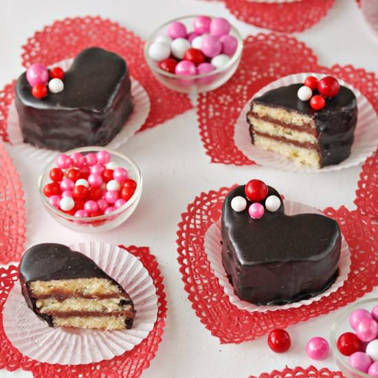 Nutella Pound Cake Petit Fours