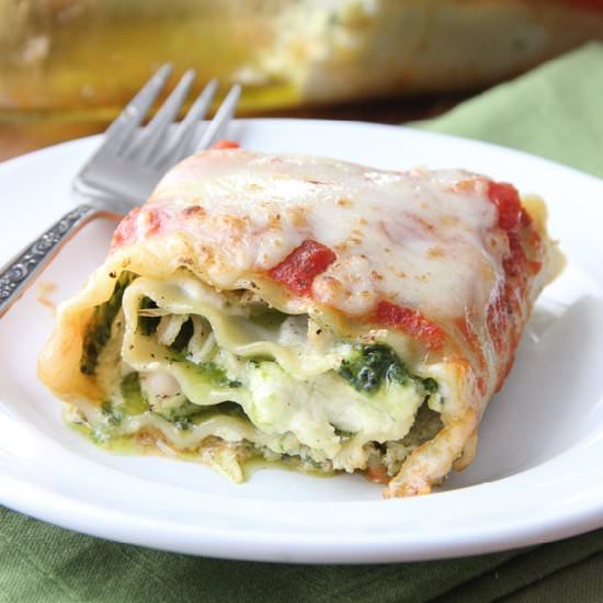 Pesto Lasagna Rolls